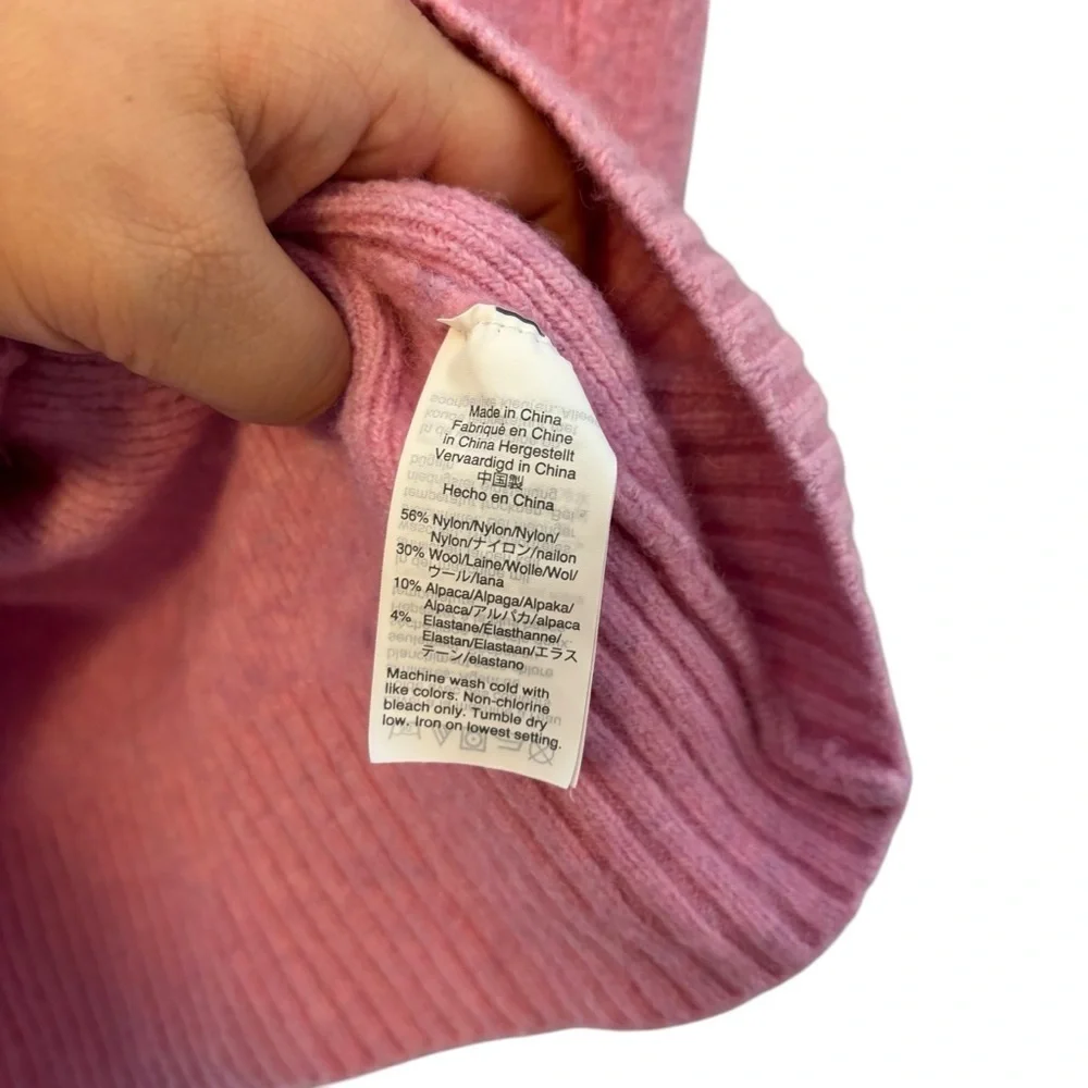 J.Crew Women's Pink Alpaca Wool Blend Cardigan Sweater- Size Medium